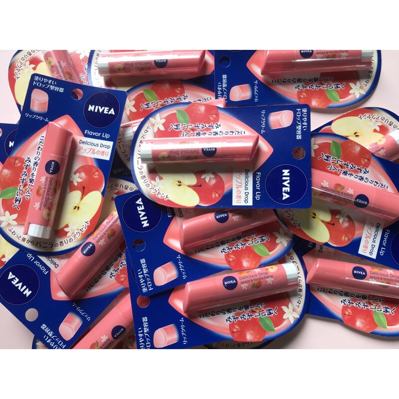 Son dưỡng môi Nivea Flavor Lip  Nhật Bản hương táo có màu nhẹ 3.5g (Hàng nội địa Nhật) | BigBuy360 - bigbuy360.vn