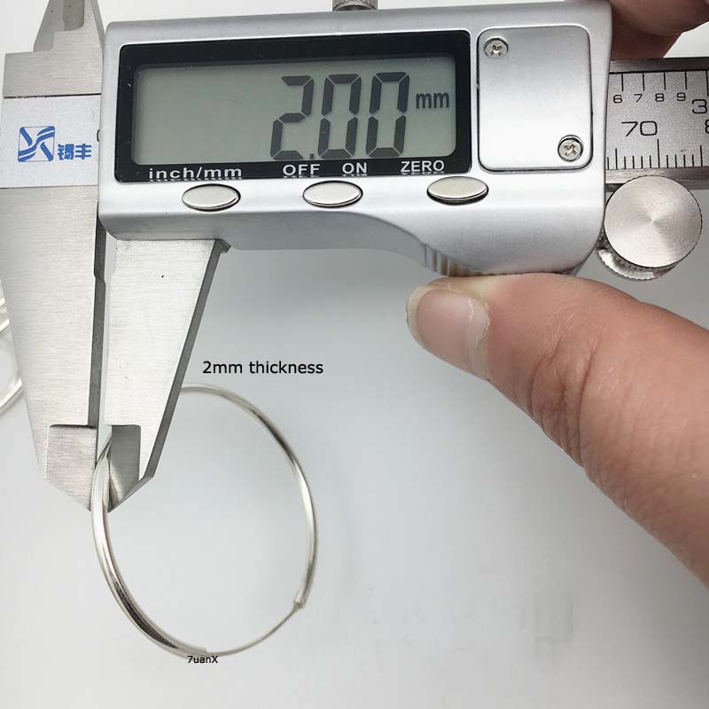 1 Đôi Bông Tai Bạc 925 14-50mm Hình Vòng To Unisex Không Gây Dị Ứng