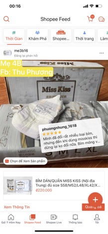 BỈM DÁN/QUẦN MISS KISS (Nội địa Trung) đủ size S58/M52/L48/XL42/XXL36