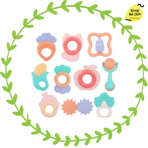 Set Gặm Nướu Cho Bé 10 Món💝FREESHIP💝 Đồ Chơi Xúc Xắc Kích Thích Phát Triển Toàn Diện Cho Trẻ Sơ Sinh