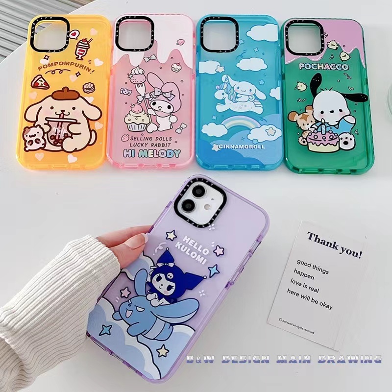 Ốp Điện Thoại Silicon Mềm Trong Suốt Chống Sốc In Hình Sanrio Cho iPhone 13 12 11 Pro MAX X XS MAX XR 6 6s 7 8 Plus
