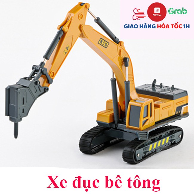 Đồ chơi mô hình cho bé xe đục phá bê tông mô phỏng chi tiết xe ngoài đời thực, với các khớp chuyển động linh hoạt-KAVY