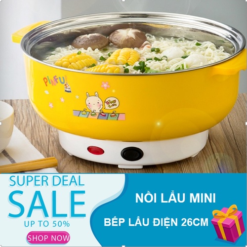 Nồi Lẩu Điện 26cm, 28cm Siêu To Phù Hợp Cho 4 Người Ăn