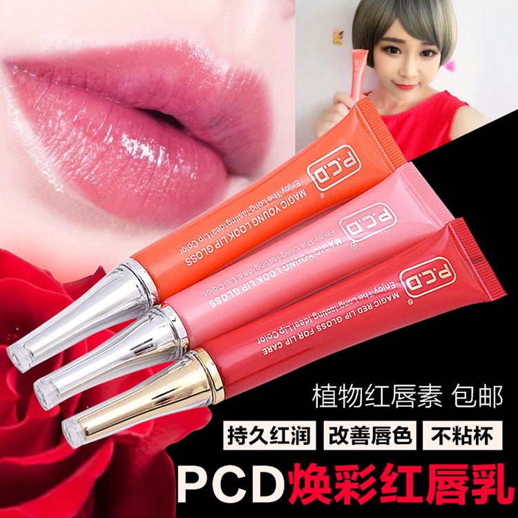 Dưỡng màu môi PCD, kích màu môi sau xăm với tone đỏ, cam, hồng