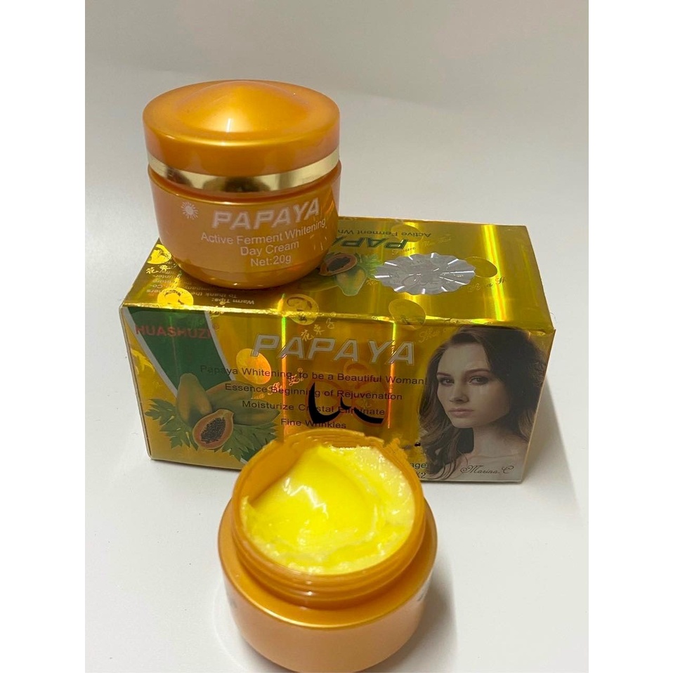 Bộ Đôi 2 Lọ Kem Đu Đủ Papaya Dưỡng Da Khử Nám Hiệu Quả Ngày Và Đêm - BX3679