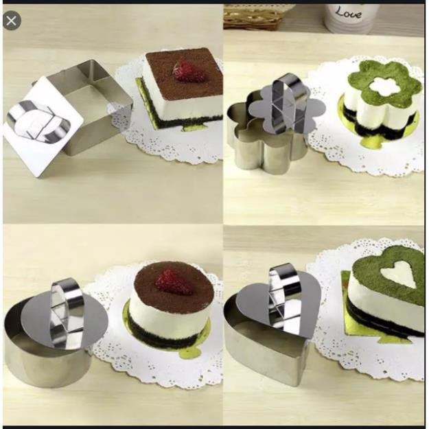 Khuôn ring mousse kèm nắp