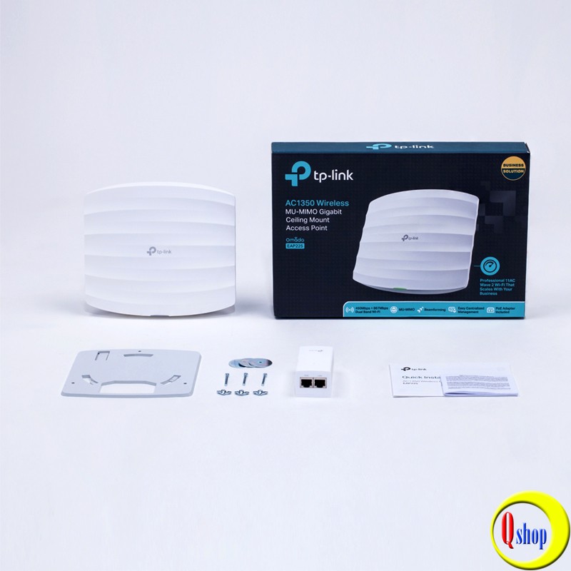 Bộ phát wifi gắn trần TP-Link EAP225 AC1350 MU-MIMO Gigabit, Chính hãng