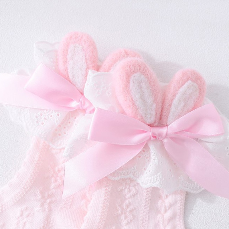 Youyo Vớ Lolita Mắt Cá Chân Phối Ren Đính Nơ Họa Tiết Hoa Ngọt Ngào Phong Cách Nhật Bản Cho Nữ