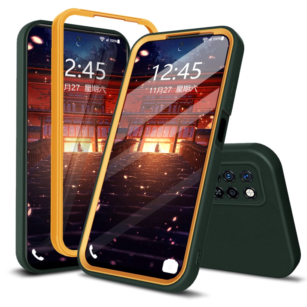 Ốp Điện Thoại Silicone 2 Trong 1 Cho infinix Note 10 Hot 11S 10i 10S 10T 10 Lite Smart 5 Pro 5A