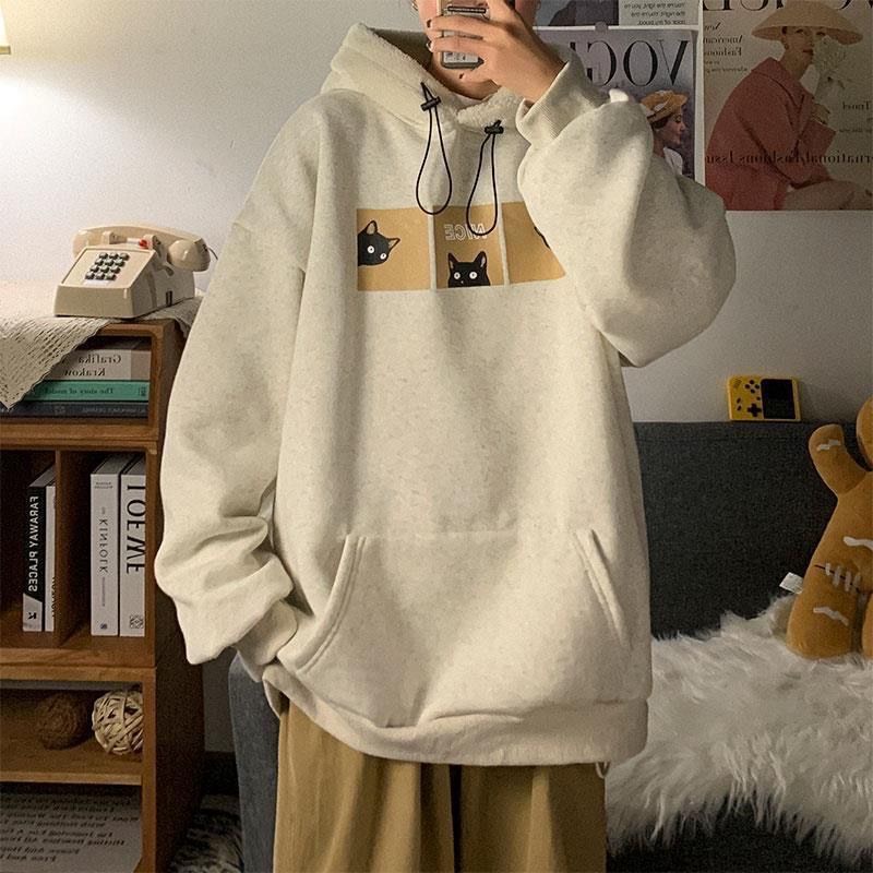 Áo hoodie mũ lót lông cừu trần bông chibi cực xinh | BigBuy360 - bigbuy360.vn