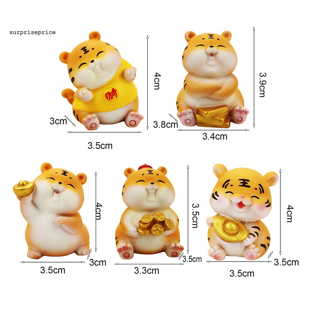 Mô hình chú hổ trang trí bàn 10 kiểu tùy chọn ngộ nghĩnh