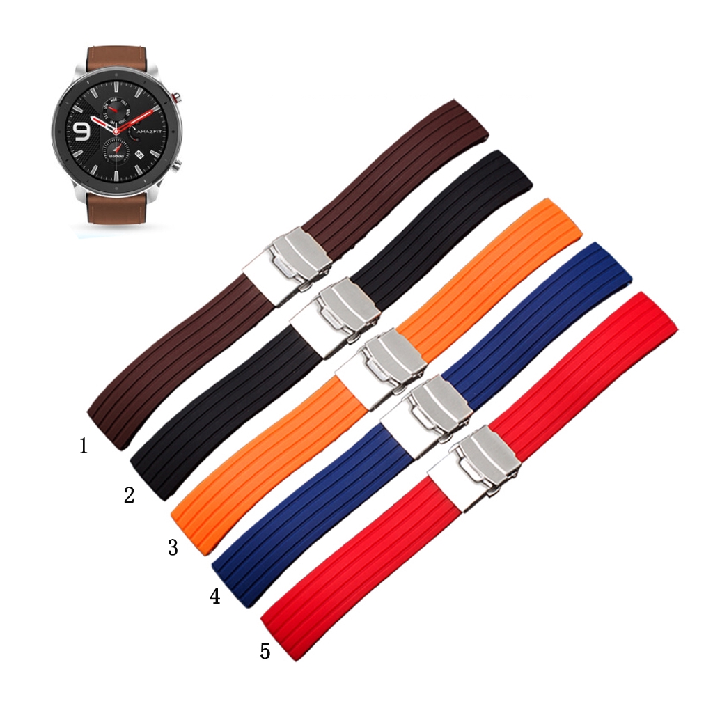 Soft Silicone Band Rubber Watch Strap for Huami Amazfit GTR 47mm 42mm GTR2 GTR 2e GTR 3 pro