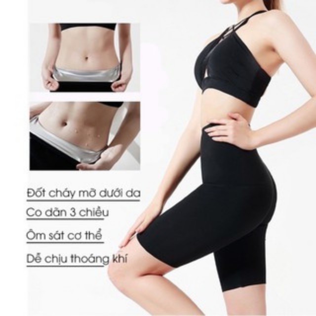 Quần Sinh Nhiệt Giảm Eo Legging,Quần Đổ Mồ Hôi  Size M,L