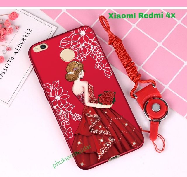 Xiaomi Redmi 4x ốp lưng 4D in hình dễ thương cao cấp