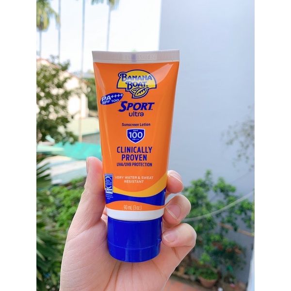 [USA New ] Kem Chống Nắng Banana Boat Sport Thể Thao SPF100,110 (90ml)_Hàng Chính Hãng