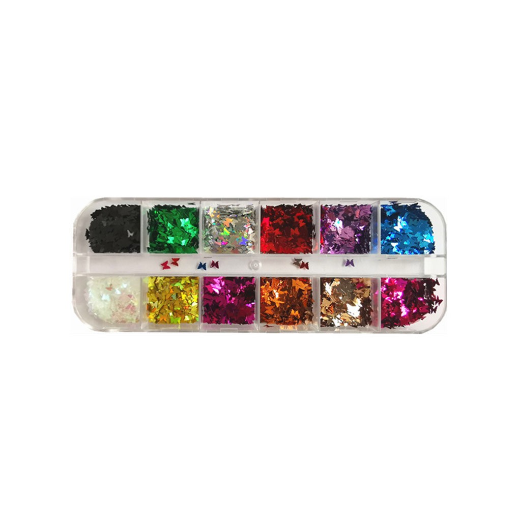 [Hàng mới về] Hộp kim tuyến lấp lánh trang trí móng tay diy cho nữ