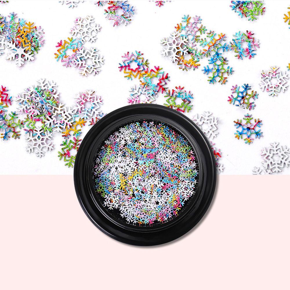 Hộp Sequin Hình Bông Tuyết 3D Lấp Lánh Dùng Trang Trí Móng Tay DIY