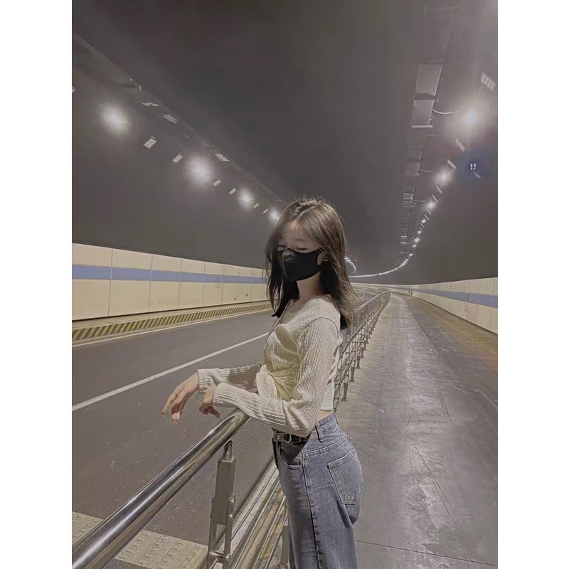 （35-65KG）Áo thun tay dài cổ chữ V phong cách ngọt ngào mới cho nữ | BigBuy360 - bigbuy360.vn