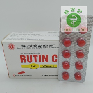 RUTIN C vitamin C ĐẠI UY hộp 100 viên
