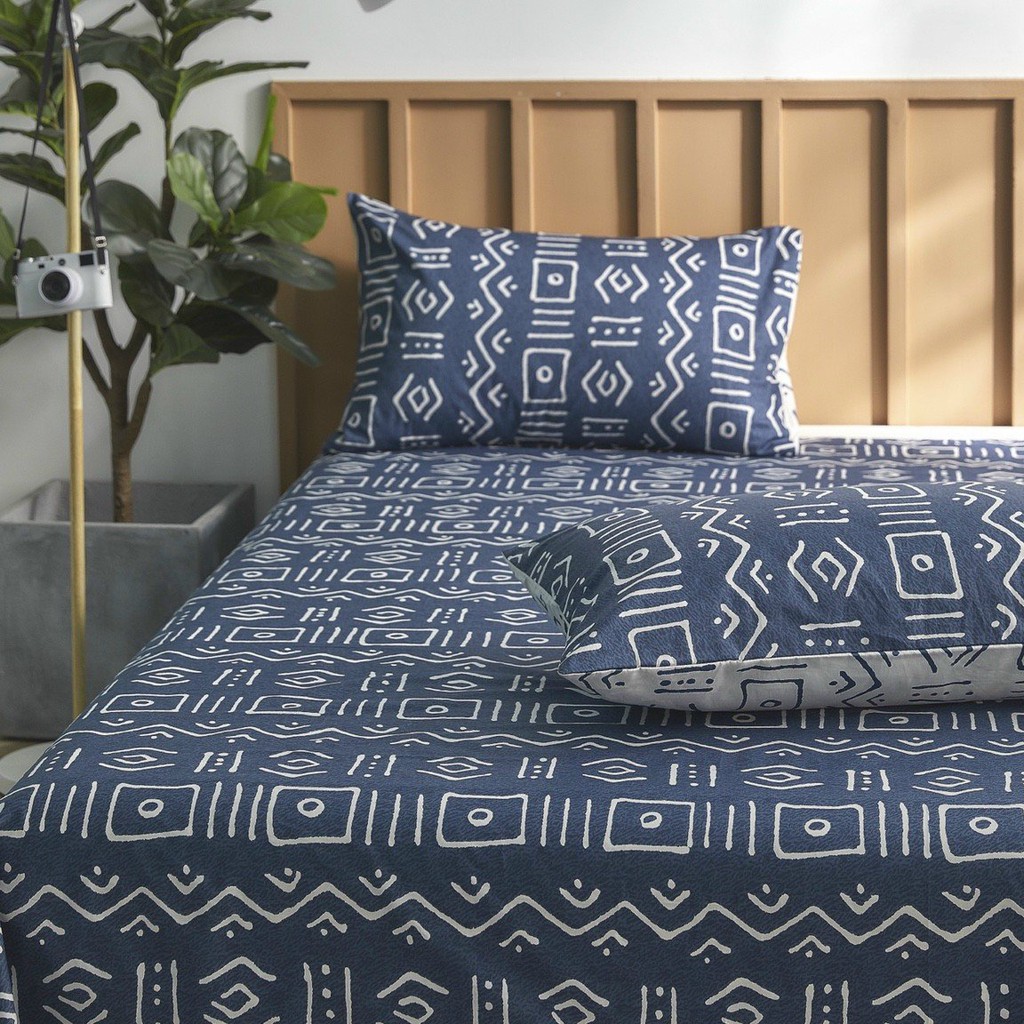 TH SET ga gối cotton 100% nguyên chất (1 ga 2 vỏ gối)