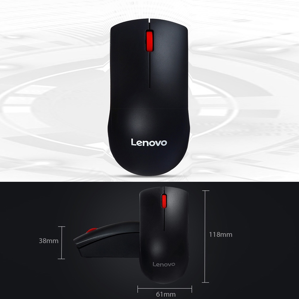 Chuột Không Dây Lenovo M120 Pro 2.4GHz Có Đầu Nhận USB Cho Laptop PC PC Mac