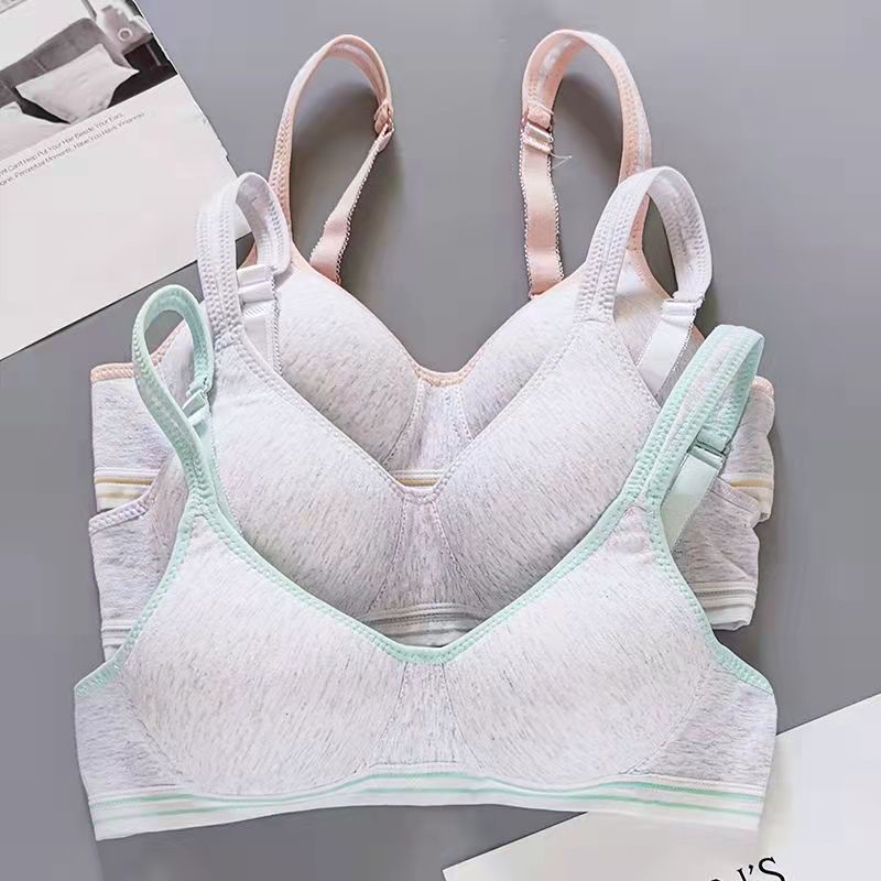 Áo Ngực cotton Không Gọng Màu Trơn Thoải Mái Cho Nữ