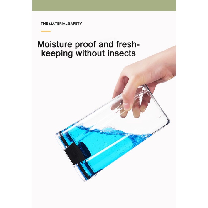 Hộp vuông trong suốt đựng bảo quản thực phẩm/ hạt khô/ các loại hạt cho nhà bếp