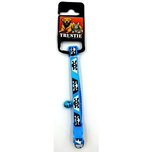 Vòng cổ cho chó TRUSTIE  DOG COLLAR- SKULL (BLUE/RED) (SMALL)