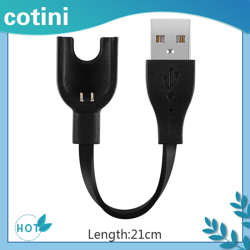 [Chất lượng cao] 2 dây đeo cổ tay thông minh Dây cáp sạc TPE USB 21cm cho Xiaomi Mi Band 3