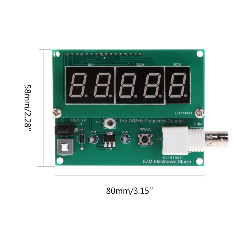 Mô Đun Kiểm Tra Tần Số 1Hz-75MHz 7V-9V 50mA