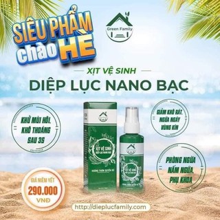 Xịt Vệ sinh diệp lục nano bạc