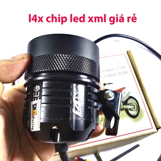 Đèn Led trợ sáng L4x Kính Tím XML-2 CAO CẤP BỀN SÁNG ỔN ĐỊNH