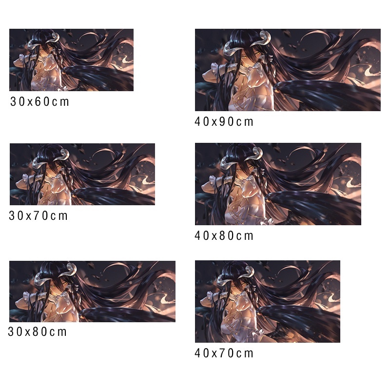 Tấm Lót Chuột Và Bàn Phím Cỡ Lớn In Hình Anime Overlord Dakimakura Albedo Cho Nữ