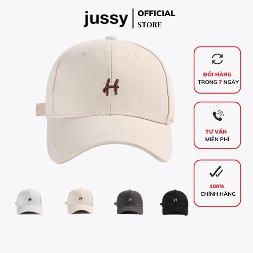 Mũ Lưỡi Trai Chữ H Nón Kết Nam Nữ Jussy Fashion Phong Cách Unisex Form Cứng Nhiều Màu Hot Trend