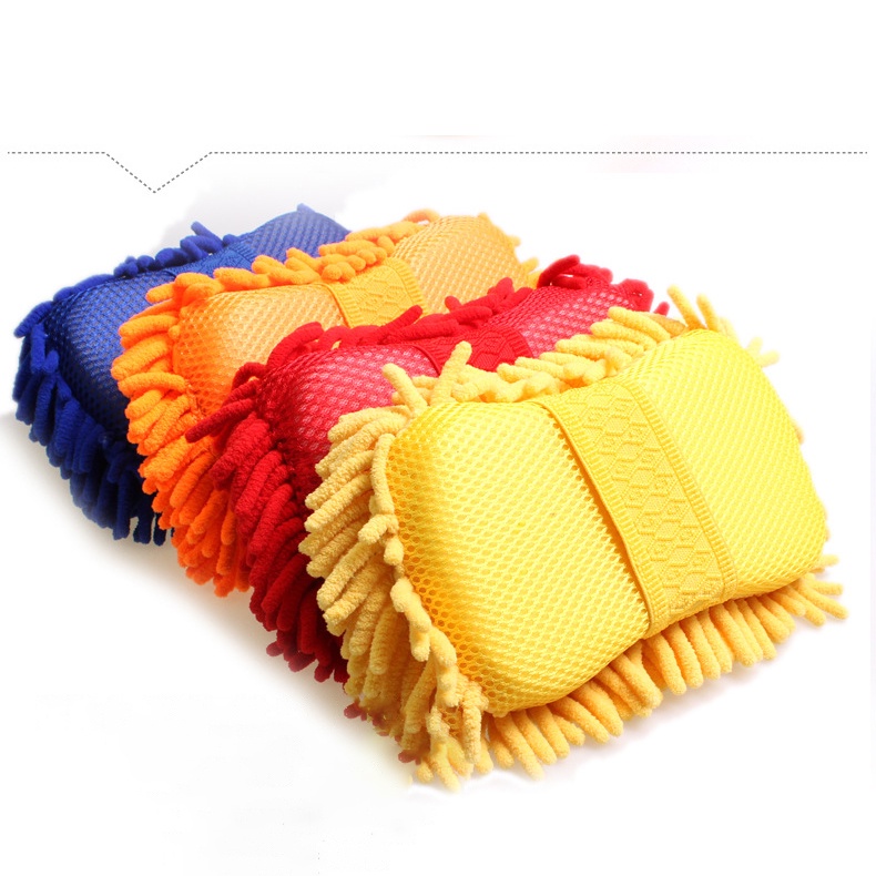 Găng Tay Rửa Xe Hơi Sợi Len Chenille Siêu Thấm Hút Chất Lượng Cao, Mềm Mại