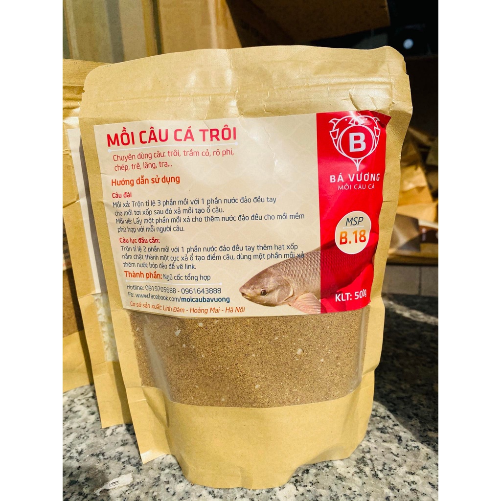 Mồi câu cá bá vương chuyên rô phi, chép, trôi, trắm,....bao bì mới và cũ