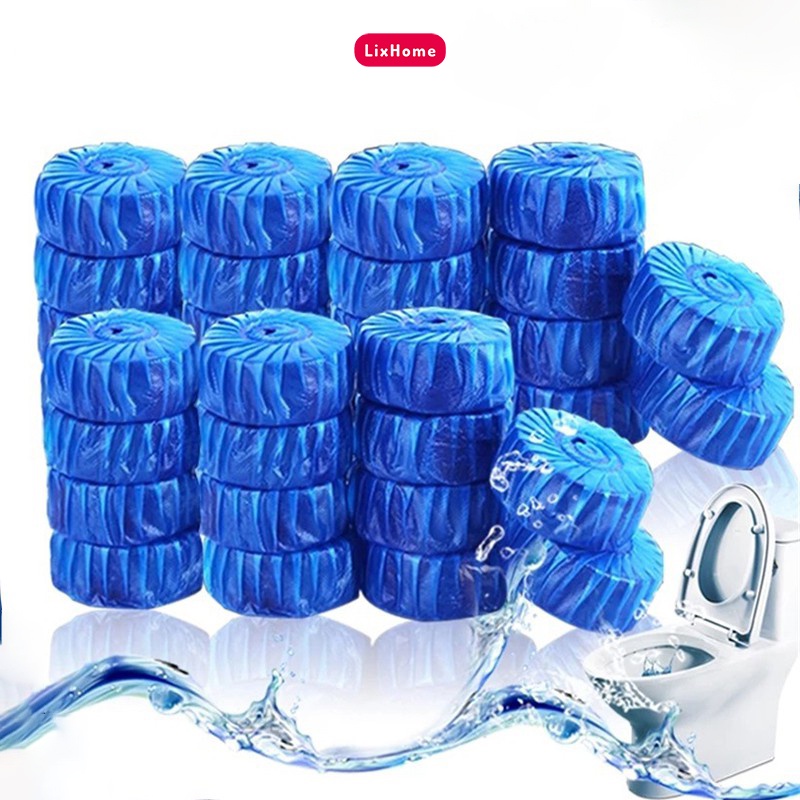 Viên tẩy bồn cầu khử mùi toilet, diệt khuẩn set 10 viên, viên thả bồn cầu, vệ sinh toilet công nghệ Hàn Quốc