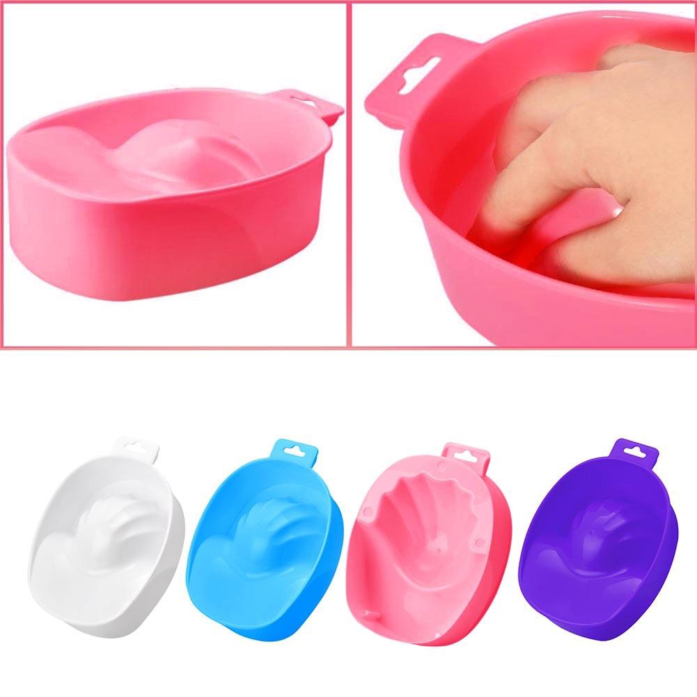 1pc Nail Art Hand Wash Remover Soak Plastic Bowl Nail Bath Manicure Tool