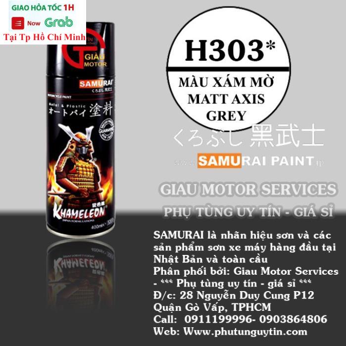 Sơn Xịt Samurai Màu Xám Mờ Honda - Mã H303 Matt Axis Grey