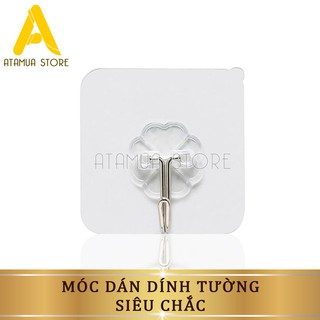 Móc Dán Tường Treo Đồ Trong Suốt Siêu Dính Chịu Lực Tốt