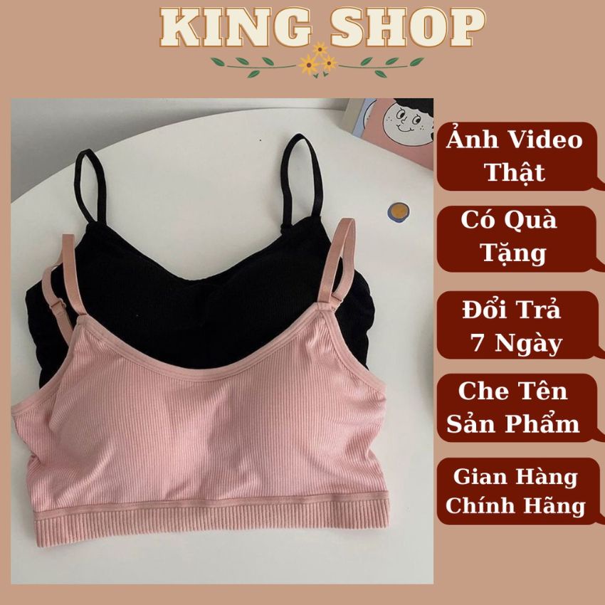 Áo bra nữ kèm mút mỏng nâng đỡ định hình ngực vải cotton thấm hút thoáng mát - B727