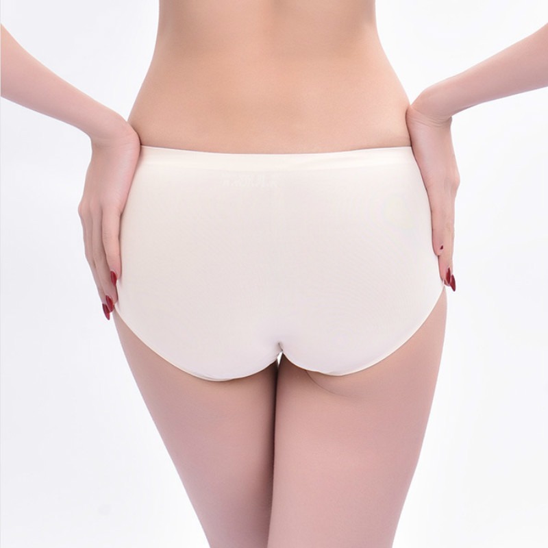 Quần lót LEVAO lụa băng đáy cotton giấu đường may chống vi khuẩn thoáng khí cho nữ