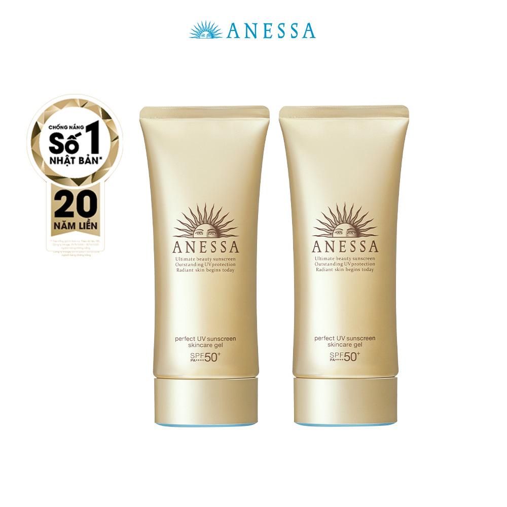 Bộ đôi Gel chống nắng bảo vệ hoàn hảo Anessa Perfect UV Sunscreen Skincare Gel 90g