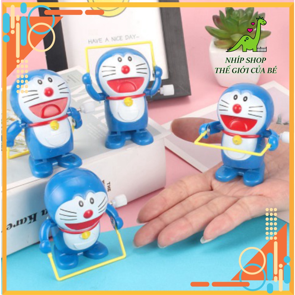 Đồ Chơi Doraemon Nhảy Dây Vặn Cót Mini Bằng Nhựa