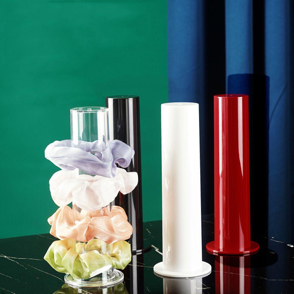 AUGUSTINA Giá Đỡ Trưng Bày Dây Buộc Tóc / Nhẫn Hình Trụ Bằng Acrylic Tiện Dụng Cho Nữ