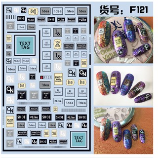 Sticker chữ & Decal dán móng tay
