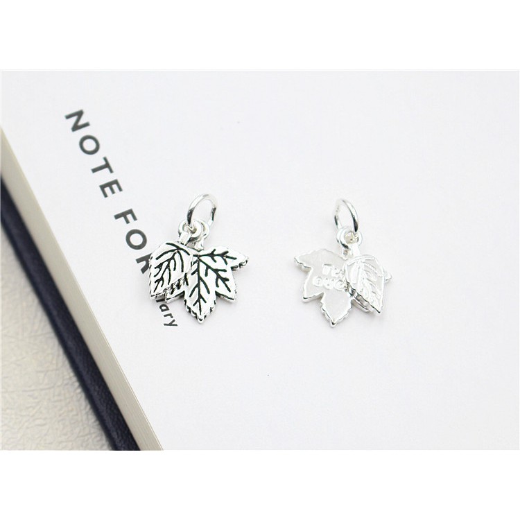 Charm móc treo lá cây kép - Charm Bạc 925 - Mã CA195 CB300