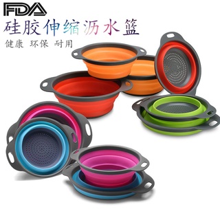 EVN0048 - Rổ Nhựa Tròn Silicon Gấp Gọn Tiết Kiệm Không Gian 2 size siêu tiện dụng - Vifiba