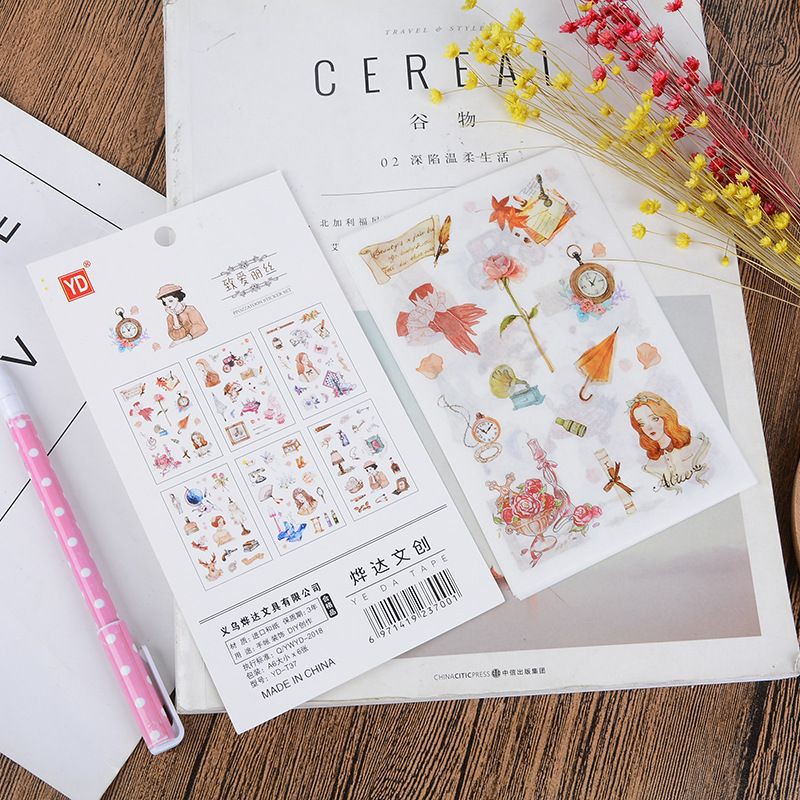 Set Sticker/ Hình dán washi  dễ thương  trang trí sổ tay, thiệp, sản phẩm handmade, DIY