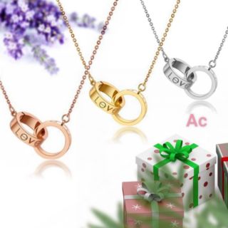 Dây chuyền titan cartier 2 khoen lồng